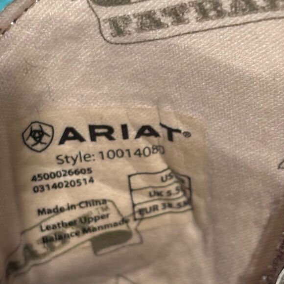 Ariat Womens Fatbaby Heritage Turquoise Brown Western Boot 8B - Picture 6 of 7